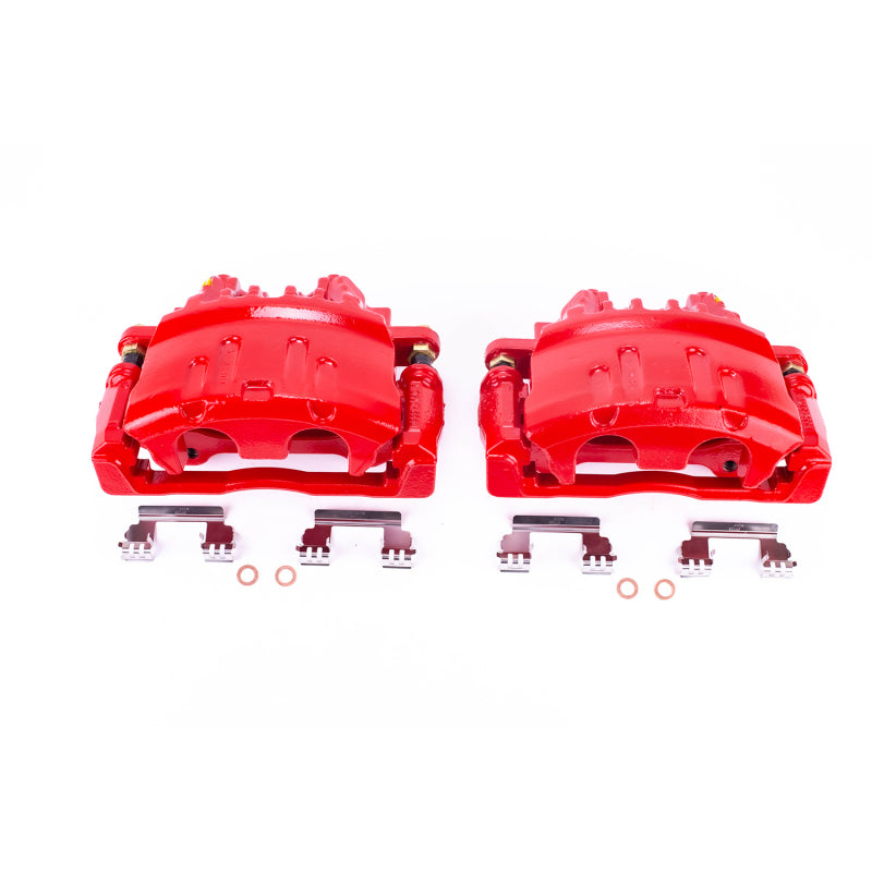 Power Stop 03-07 Cadillac CTS Front Red Calipers w/Brackets - Pair