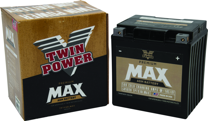 Twin Power GYZ-32HL Premium MAX Battery Replaces H-D 66010-97A Made in USA 500 CCA