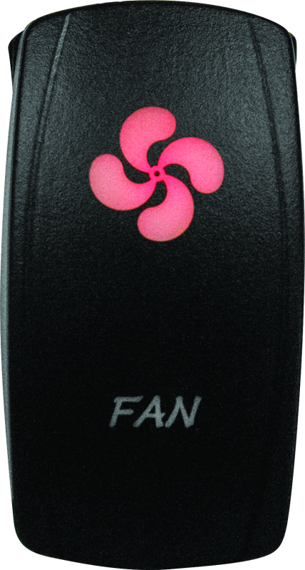 DragonFire Racing Lighted Switch Fan On/Off Red