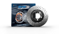 SHW 2003 Audi RS6 4.2L Right Front Cross-Drilled Lightweight Brake Rotor (4B3615302A)