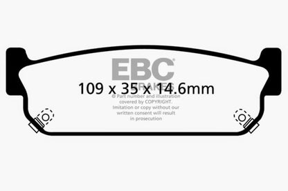 EBC 93-97 Infiniti J30 3.0 Yellowstuff Rear Brake Pads