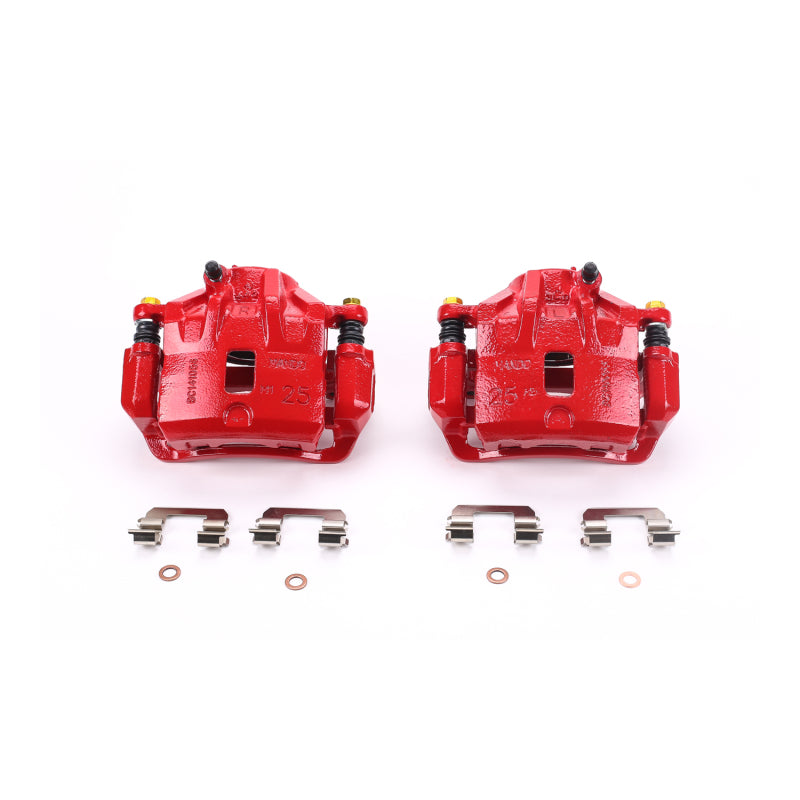 Power Stop 04-05 Hyundai Sonata Front Red Calipers w/Brackets - Pair