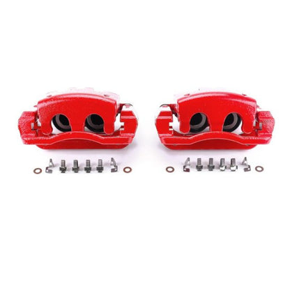 Power Stop 05-07 Ford F-250 Super Duty Rear Red Calipers w/Brackets - Pair