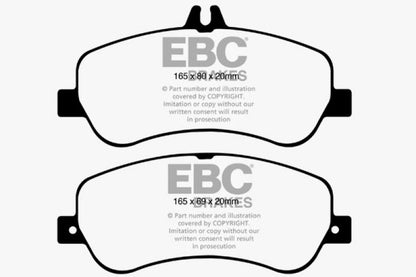 EBC 13-16 Mercedes-Benz GLK250 2.1 Twin TD Yellowstuff Front Brake Pads