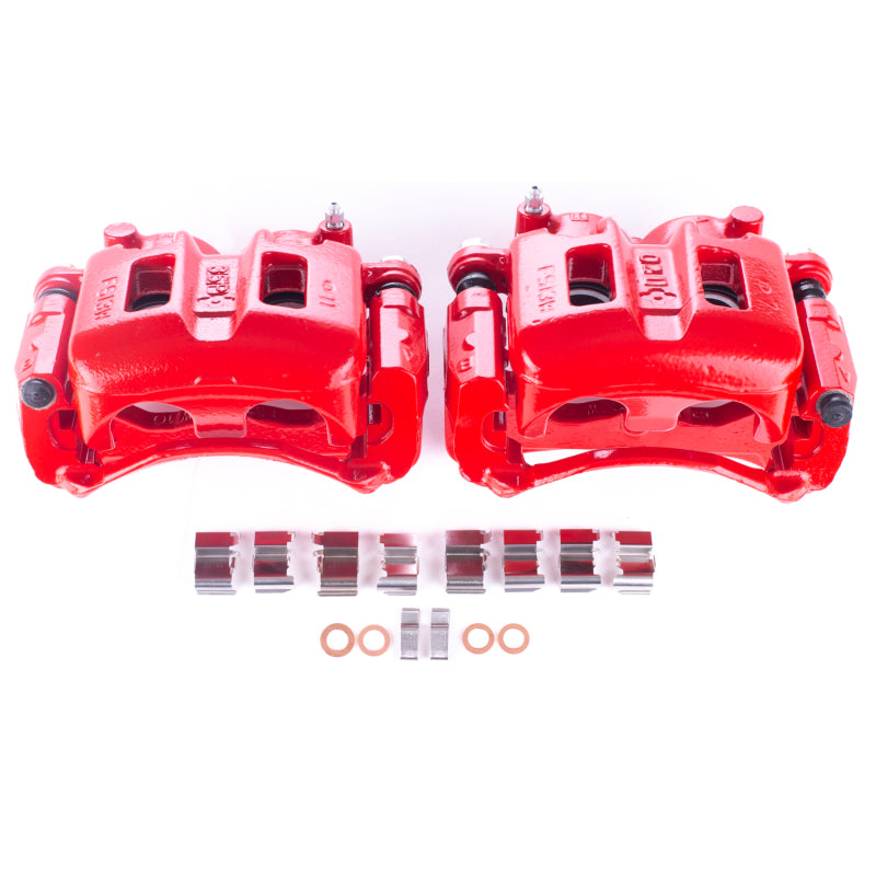 Power Stop 01-06 Mitsubishi Montero Front Red Calipers w/Brackets - Pair