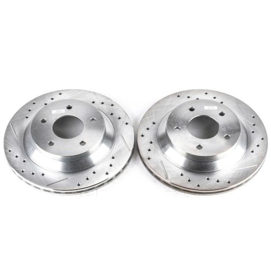 Power Stop 88-95 Chevrolet Corvette Front Evolution Drilled & Slotted Rotors - Pair