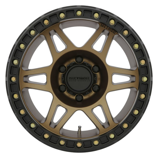 Method MR106 Beadlock 17x9 -44mm Offset 5x5 71.5mm CB Method Bronze w/BH-H24125 Wheel