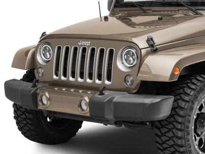 Raxiom 97-18 Jeep Wrangler TJ/JK Axial 7-Inch LED Headlights w/RGB Halo- Blk Hsng (Clear Lens)