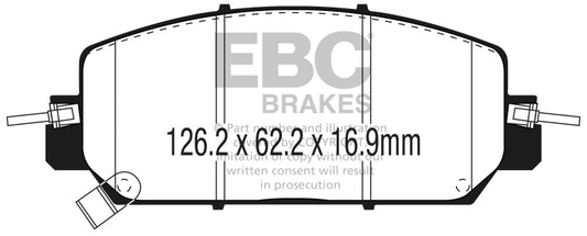 EBC 2017+ Honda CR-V 1.5L Turbo Ultimax2 Front Brake Pads