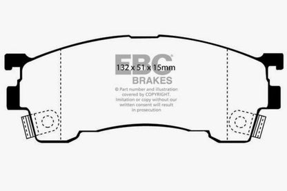 EBC 93-97 Ford Probe 2.0 16v Redstuff Front Brake Pads