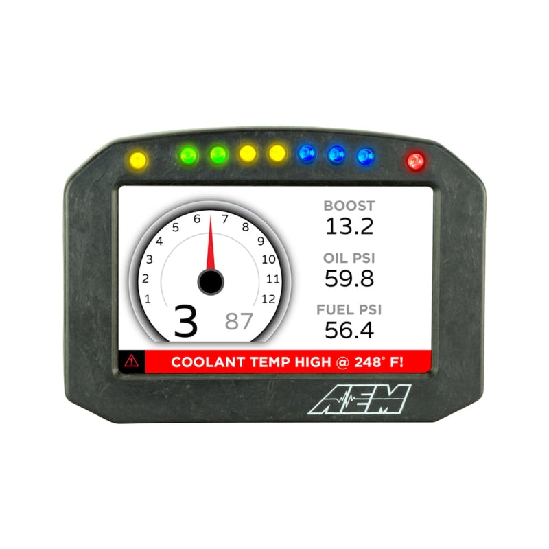 AEM CD-5G Carbon Flush Digital Dash Display w/ Internal 20Hz GPS & Antenna