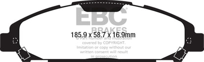 EBC 15+ Ford Mustang 2.3 Turbo Yellowstuff Front Brake Pads