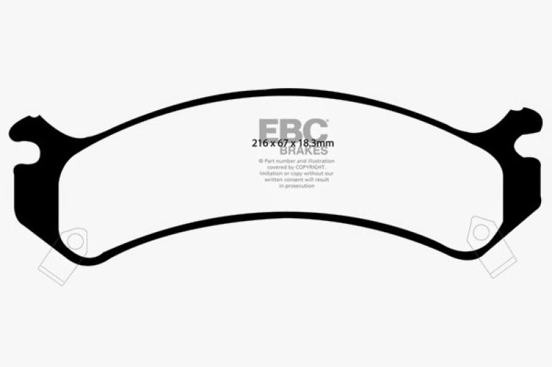 EBC 02 Chevrolet Avalanche 8.1 (2500) Greenstuff Front Brake Pads