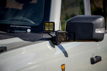 DV8 Offroad 2021 Ford Bronco A Pillar Dual Light Pod Drop Mounts