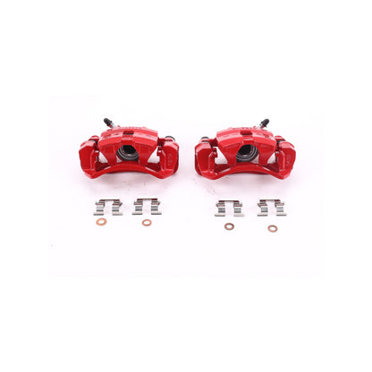 Power Stop 95-98 Subaru Impreza Rear Red Calipers w/Brackets - Pair