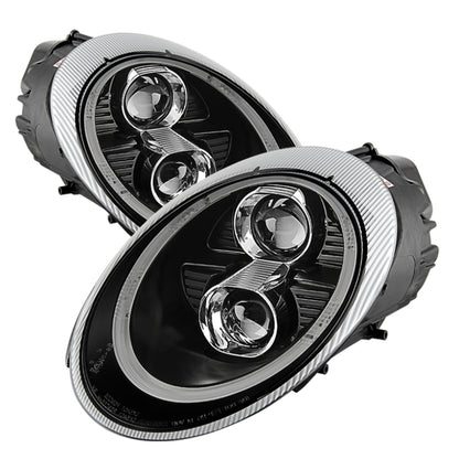 Spyder Porsche 911 05-09 Projector Headlights Xenon/HID Model- DRL LED Blk PRO-YD-P99705-HID-DRL-BK