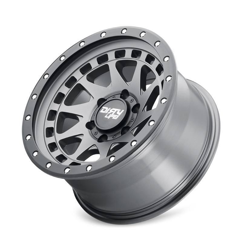 Dirty Life 9311 Enigma Pro 17x9/5x127 BP/-12mm Offset/71.5mm Hub Satin Graphite Wheel - Beadlock