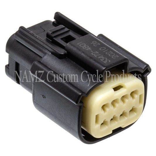 NAMZ 07-23 V-Twin VRSAW/CR/CX Models Molex MX-150 8-Position Female Connector - Blk (HD 72479-07BK)