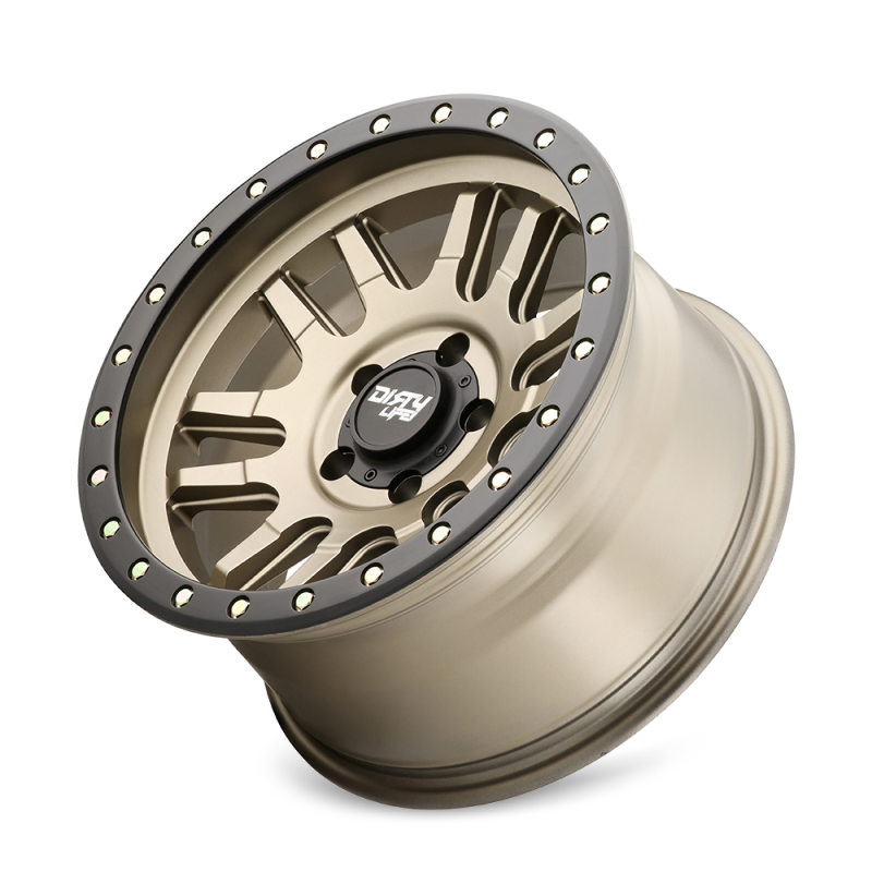 Dirty Life 9309 Canyon Pro 17x9/5x127 BP/-12mm Offset/71.5mm Hub Satin Gold Wheel - Beadlock