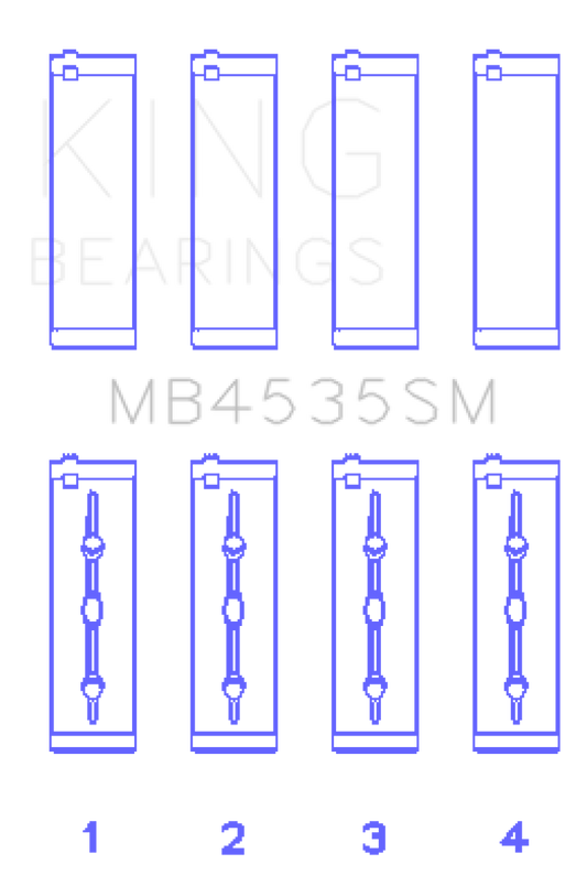 King Mercedes M276 V6 (Size STD) Main Bearing Set