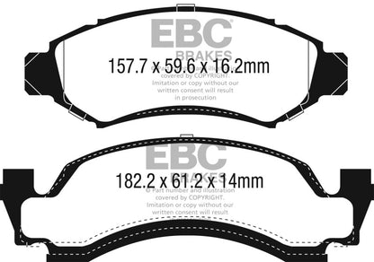 EBC 1974 AMC Ambassador 5.0L Ultimax2 Front Brake Pads