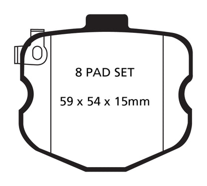 EBC 10-13 Chevrolet Corvette (C6) 6.2 Grand Sport Yellowstuff Rear Brake Pads