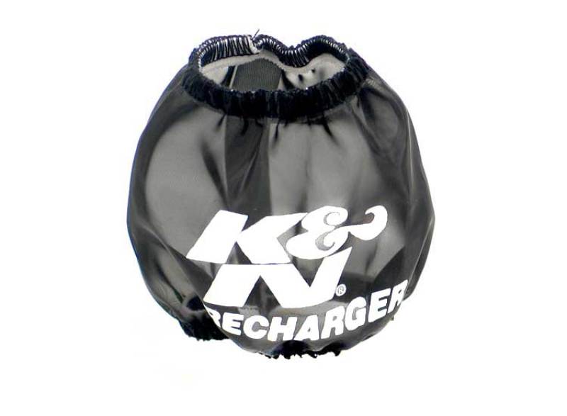 K&N Universal Precharger Round Tapered Air Filter Wrap Black 3in Base ID x 2in Top ID x 3in H