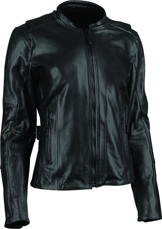 Speed and Strength Throttle Body Leather Jacket Black Womens - 2XL