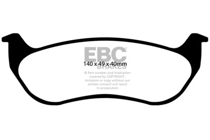 EBC 07-11 Ford Explorer Sport Trac 4.0 Greenstuff Rear Brake Pads