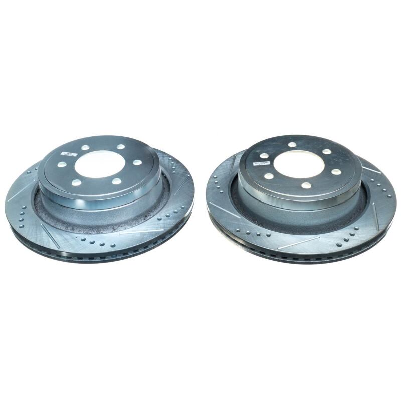 Power Stop 12-18 Ford F-150 Rear Evolution Drilled & Slotted Rotors - Pair