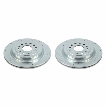 Power Stop 19-20 Ram 1500 Rear Evolution Drilled & Slotted Rotors - Pair