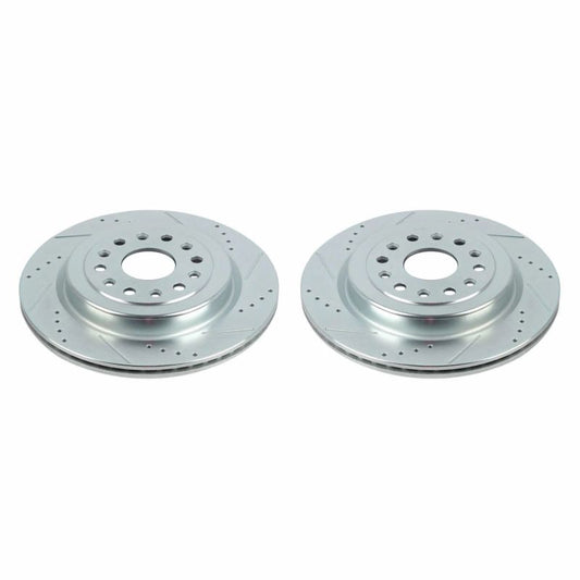 Power Stop 19-20 Ram 1500 Rear Evolution Drilled & Slotted Rotors - Pair