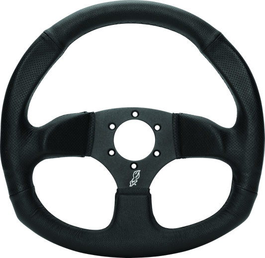 DragonFire Racing Steering Wheels - D-Shaped- Vinyl- Iron Series- 0in offset