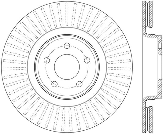 StopTech 14.5+ Ford Focus ST Front Left Slotted Performance Rotor