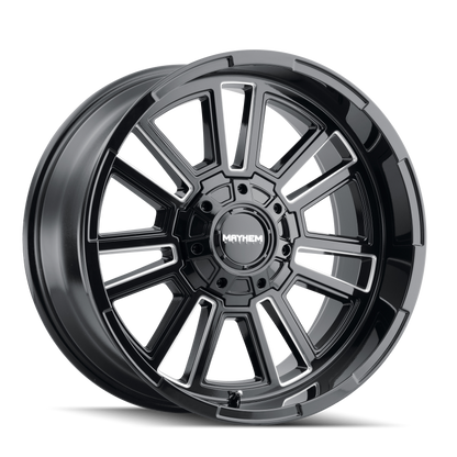 Mayhem 8115 Apollo 20x9 / 8x170 BP / 0mm Offset / 125.2mm Hub Black w/ Milled Spokes Wheel