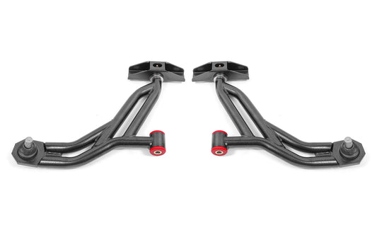 BMR 10-14 Ford Mustang / Shelby GT500 Non-Adj. Lower A-Arms (Poly/Delrin) - Black Hammertone