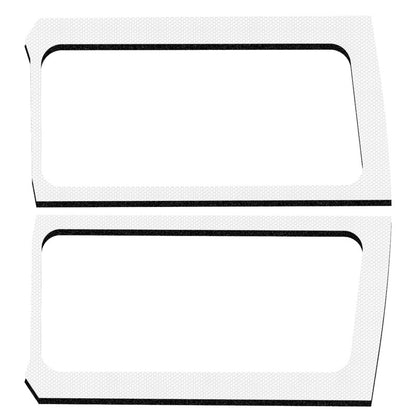 DEI 18-23 Jeep Wrangler JL 2-Door Boom Mat Rear Side Window Trim - 2 Piece - White