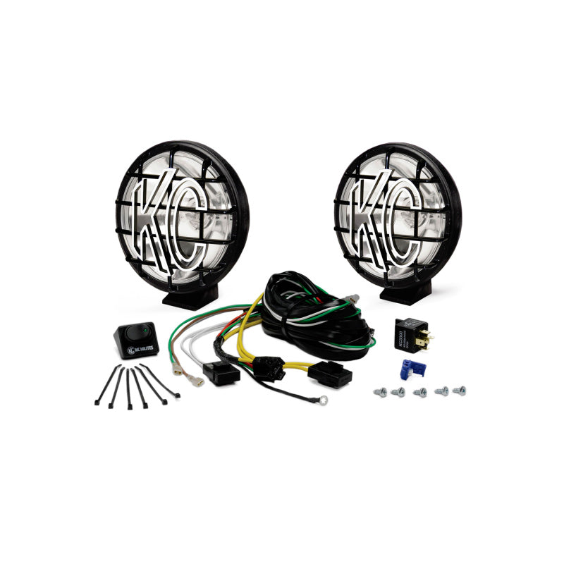 KC HiLiTES Apollo Pro 5in. Halogen Light 55w Spot Beam (Pair Pack System) - Black