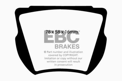 EBC 59-64 Daimler SP250 2.5 Greenstuff Front Brake Pads