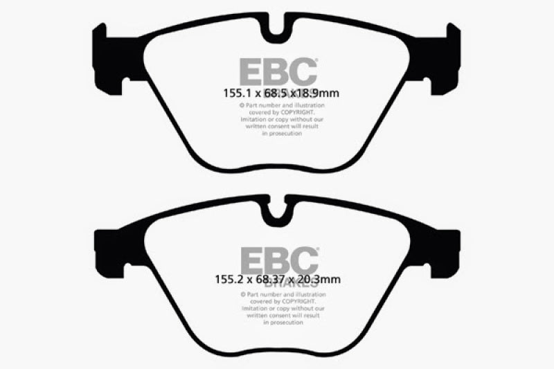 EBC 10+ BMW 535i 3.0 Turbo (F10) Greenstuff Front Brake Pads