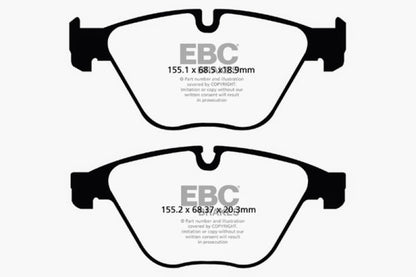 EBC 10+ BMW 535i 3.0 Turbo (F10) Greenstuff Front Brake Pads