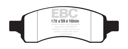 EBC 08+ Chevrolet Traverse 3.6 Greenstuff Front Brake Pads