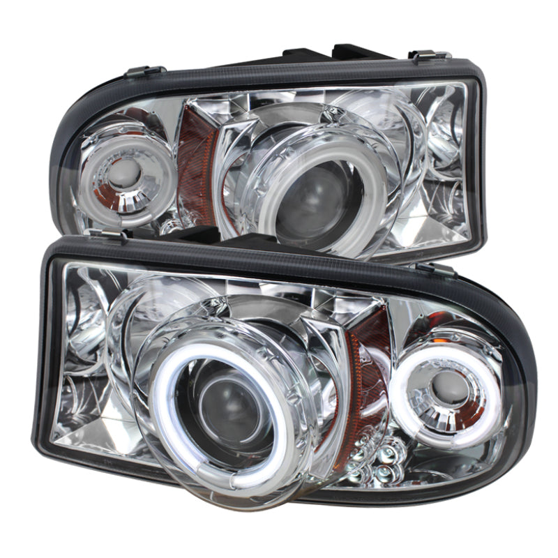 Spyder Dodge Dakota 97-04/Durango 98-03 1PC Projector Headlights LED Halo LED Chrm PRO-YD-DDAK97-C