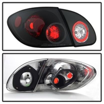 Spyder Toyota Corolla 03-08 Euro Style Tail Lights Black ALT-YD-TC03-BK