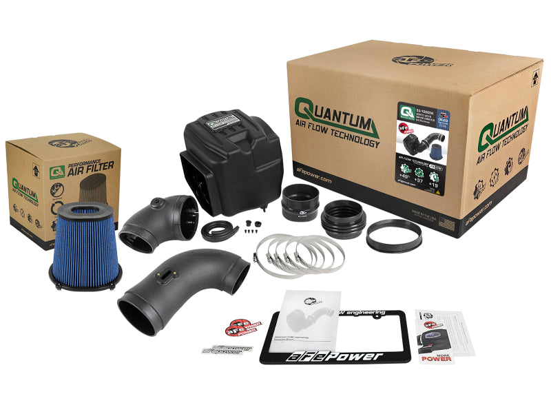 aFe Quantum Pro 5R Cold Air Intake System 08-10 GM/Chevy Duramax V8-6.6L LMM - Oiled