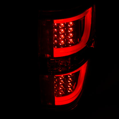 ANZO 2009-2013 Ford F-150 LED Taillights Red/Clear