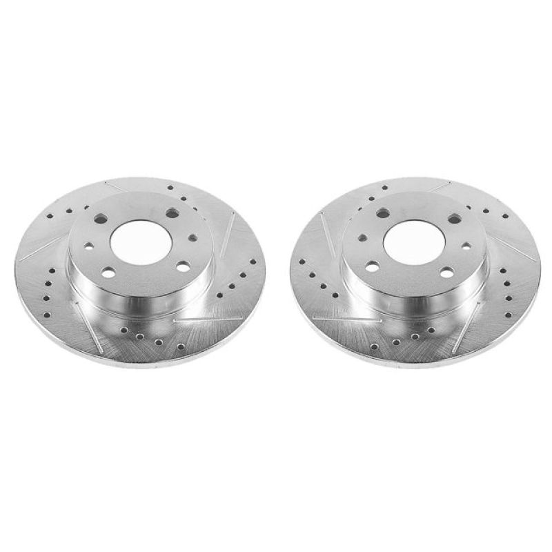 Power Stop 12-18 Fiat 500 Rear Evolution Drilled & Slotted Rotors - Pair