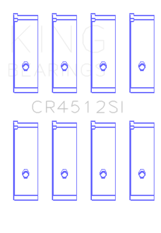 King Engine Bearings Honda D17A1/2 1.7L 16V (Size +0.50mm) Connecting Rod Bearing Set