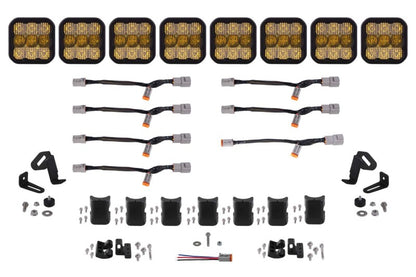 Diode Dynamics SS5 Pro Universal CrossLink 8-Pod Lightbar - Yellow Combo