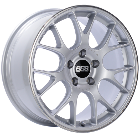 BBS CH-R 18x9 5x120 ET44 Brilliant Silver Polished Rim Protector Wheel -82mm PFS/Clip Required